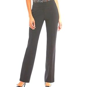 Kasper Crepe Slim Cut Pants. Charcoal. Size 10 NWT